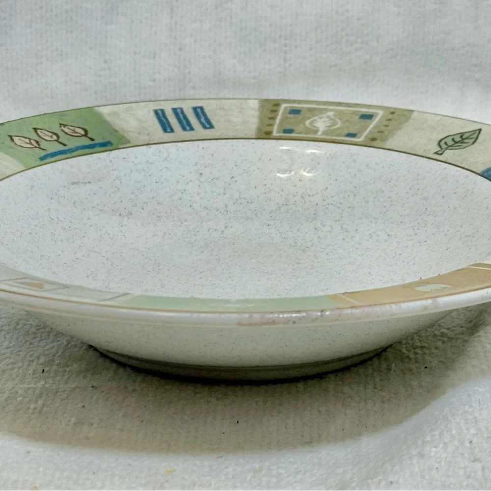 Mikasa Casual Classics Country Quilt dinnerware, rimmed soup bowls
